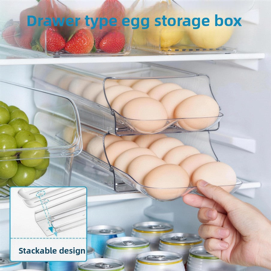 EggBox™14仕切り引き出し式エッグ収納ケース