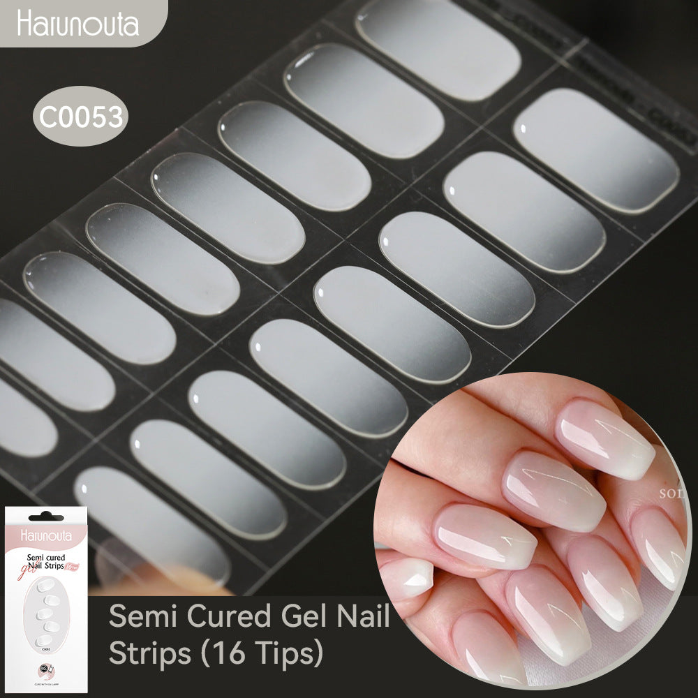 NAILGLOWJP™半硬化ジェルネイルシール 16枚セット｜UV・LEDライト対応・全50種類