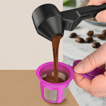 BeanFlow™ スライディングコーヒーファンネルスプーン